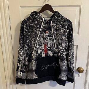 Michael Jordan Black and White Graphic Hoodie